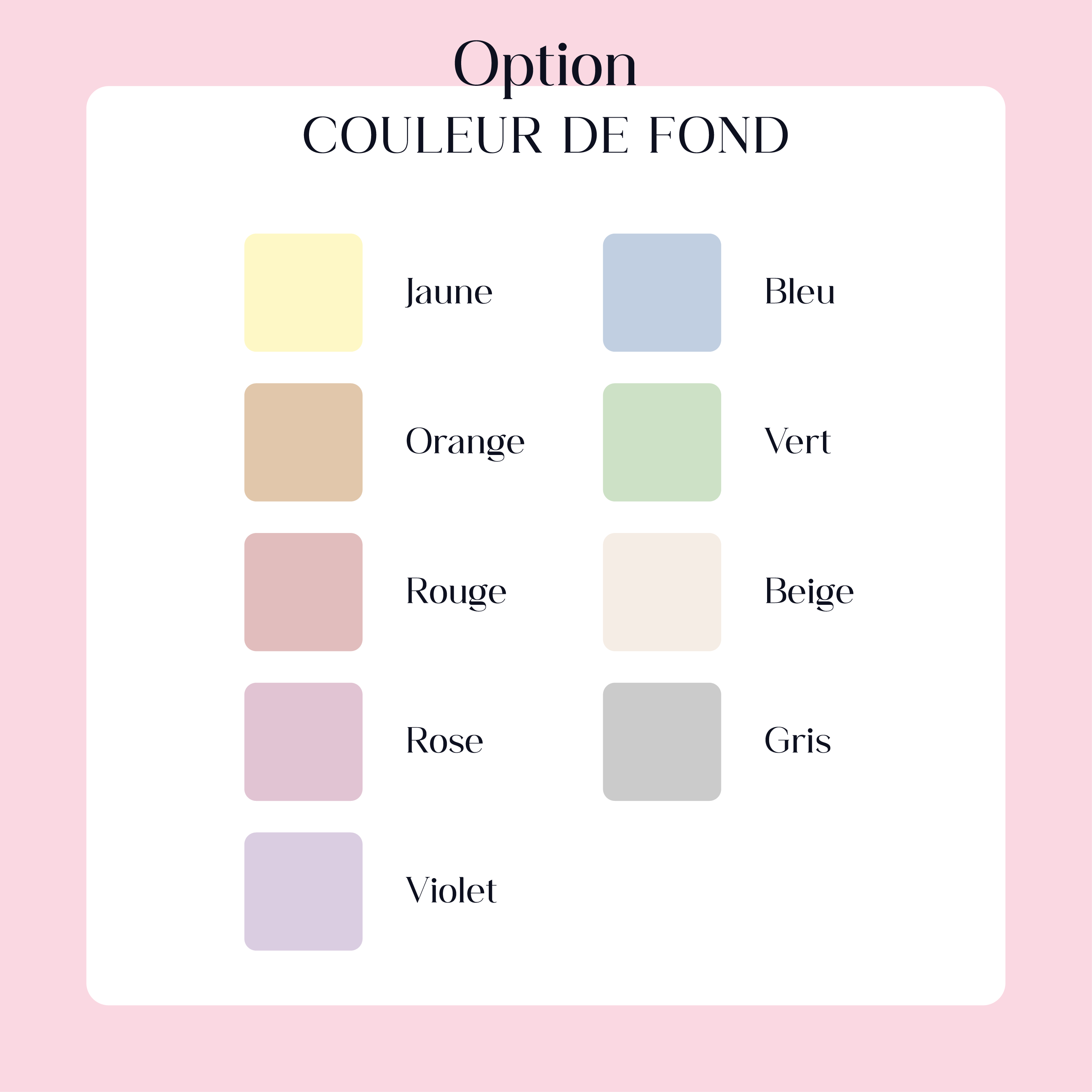 Cadre personnalisé Juste Toi / Couleur